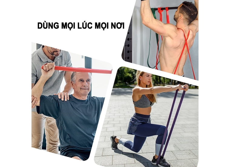 BỘ 6 DÂY ĐÀN HỒI KHÁNG LỰC TẬP YOGA, GYM