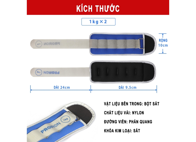 TẠ TÚI CÁT ĐEO CỔ TAY/CHÂN- 1KG