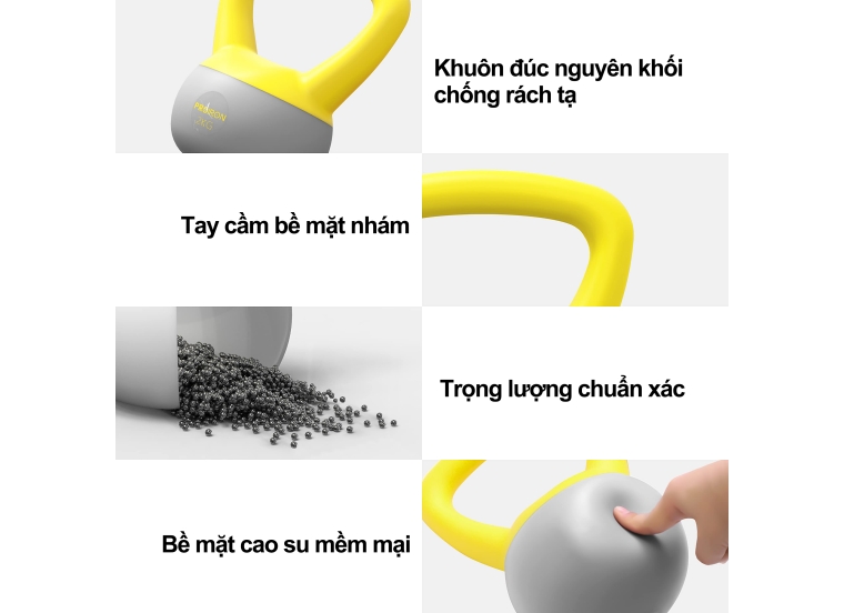 TẠ BÌNH CAO SU MỀM- 2KG