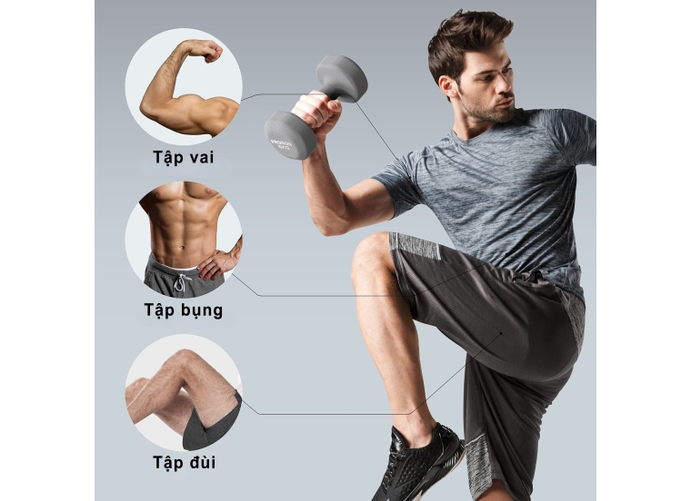 TẠ TAY NHÚNG NHỰA NHÁM- 5KG