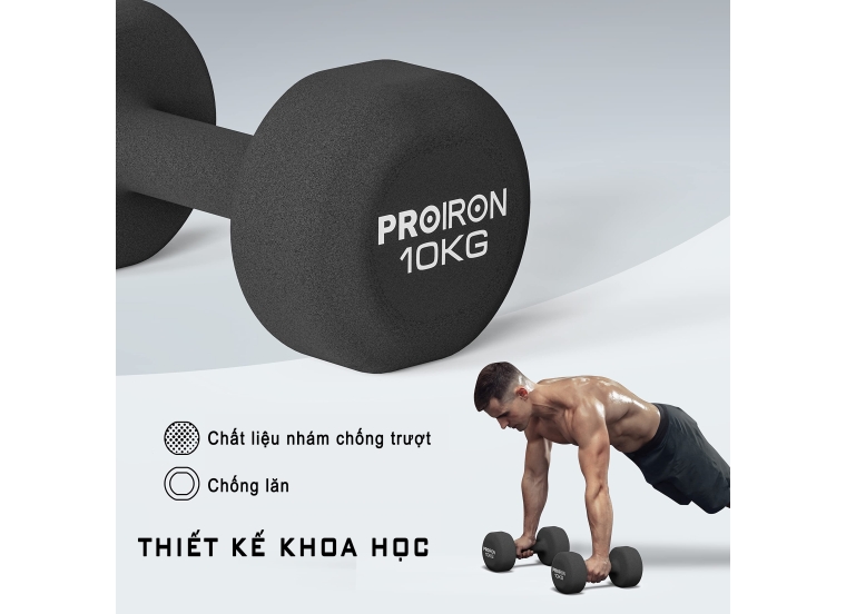 TẠ TAY NHÚNG NHỰA NHÁM-  10KG 