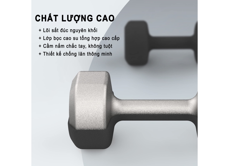 TẠ TAY NHÚNG NHỰA NHÁM-  10KG 