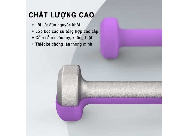 TẠ TAY NHÚNG NHỰA NHÁM- 1.5KG