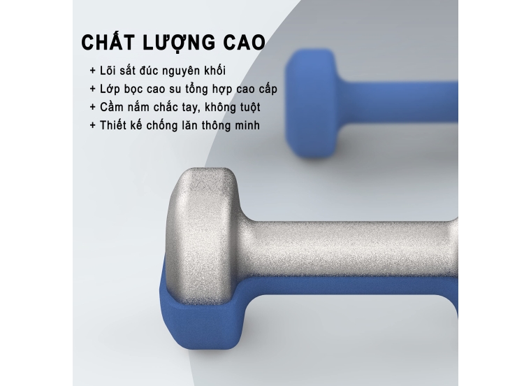 TẠ TAY NHÚNG NHỰA NHÁM- 4KG